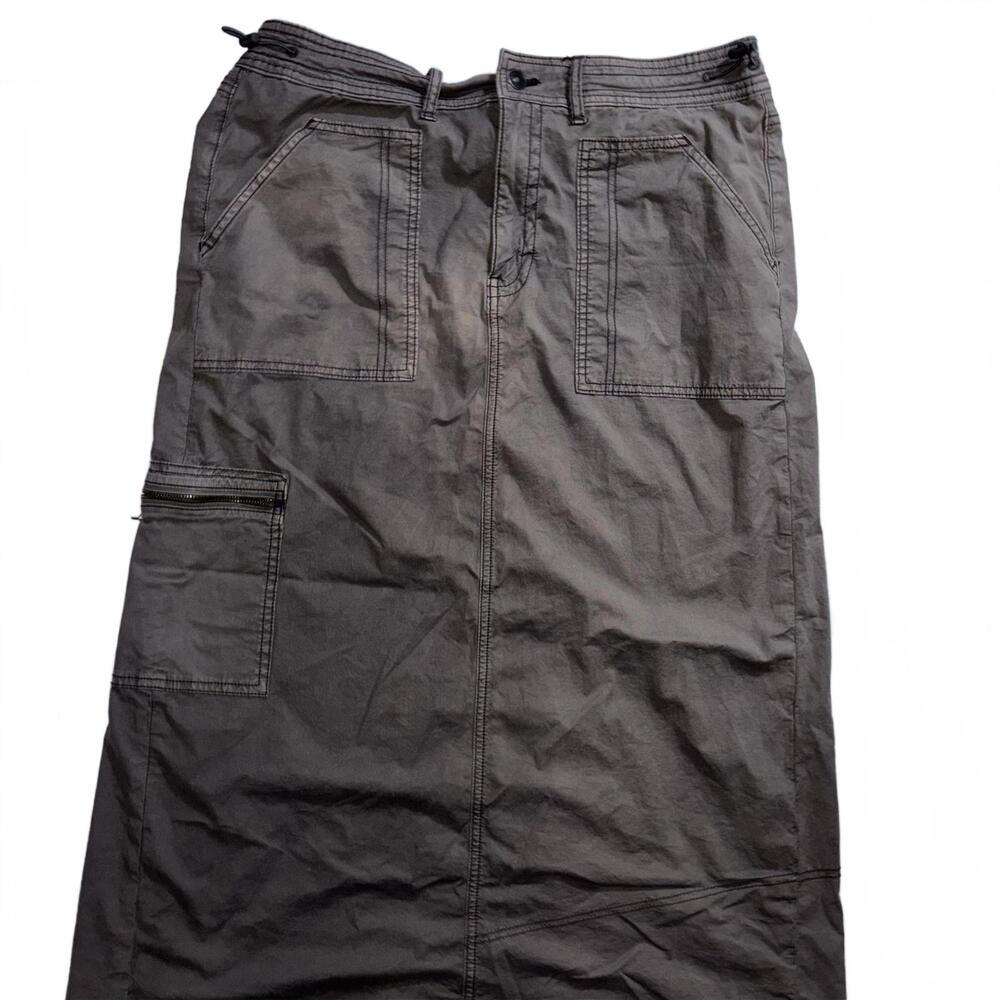 American Eagle Gray Cargo Maxi Skirt
